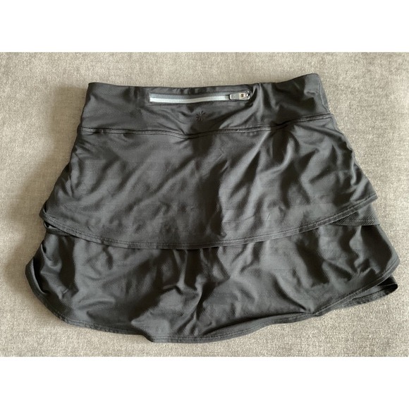 Athleta Other - Athleta Girl Black Swing Skort Tiered Athletic Skirt Shorts XL 14 Zipper Pocket